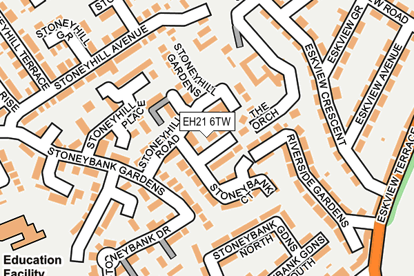 EH21 6TW map - OS OpenMap – Local (Ordnance Survey)