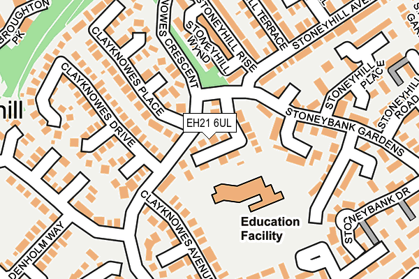 EH21 6UL map - OS OpenMap – Local (Ordnance Survey)