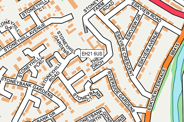 EH21 6US map - OS OpenMap – Local (Ordnance Survey)