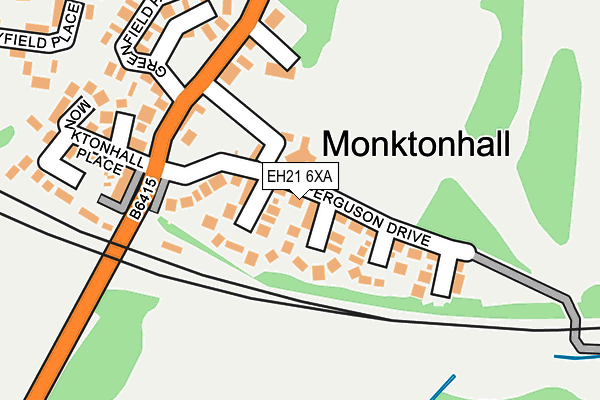 EH21 6XA map - OS OpenMap – Local (Ordnance Survey)