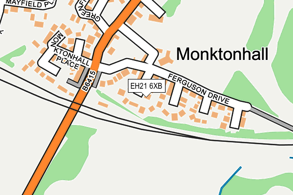 EH21 6XB map - OS OpenMap – Local (Ordnance Survey)