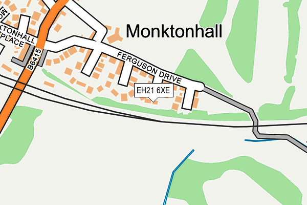 EH21 6XE map - OS OpenMap – Local (Ordnance Survey)