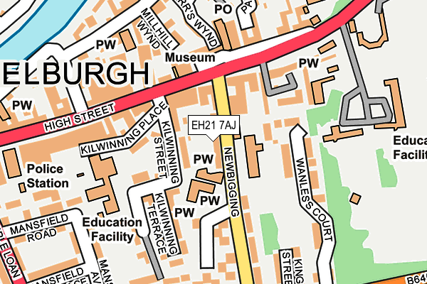 EH21 7AJ map - OS OpenMap – Local (Ordnance Survey)