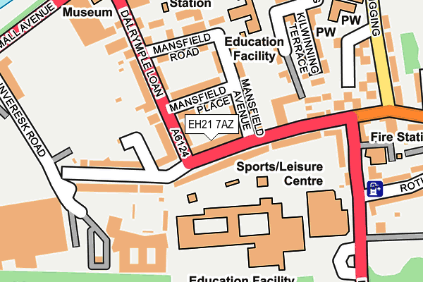 EH21 7AZ map - OS OpenMap – Local (Ordnance Survey)
