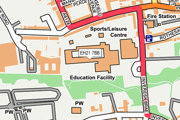 EH21 7BB map - OS OpenMap – Local (Ordnance Survey)