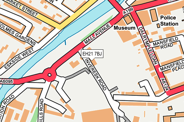 EH21 7BJ map - OS OpenMap – Local (Ordnance Survey)