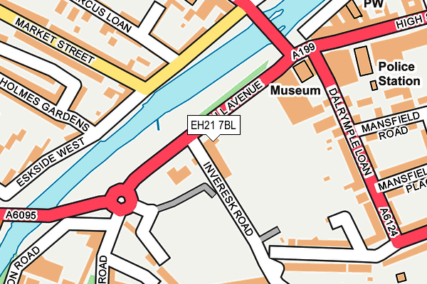 EH21 7BL map - OS OpenMap – Local (Ordnance Survey)