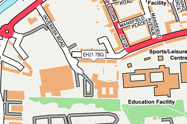 EH21 7BQ map - OS OpenMap – Local (Ordnance Survey)