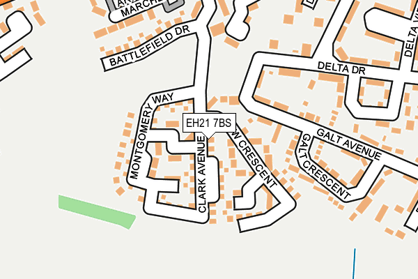 EH21 7BS map - OS OpenMap – Local (Ordnance Survey)