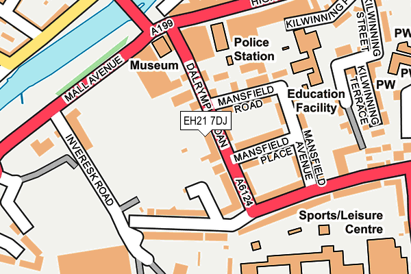 EH21 7DJ map - OS OpenMap – Local (Ordnance Survey)