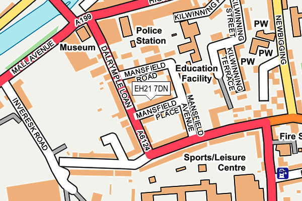 EH21 7DN map - OS OpenMap – Local (Ordnance Survey)