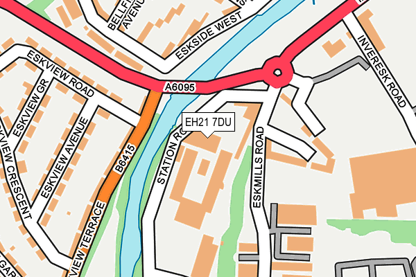 EH21 7DU map - OS OpenMap – Local (Ordnance Survey)