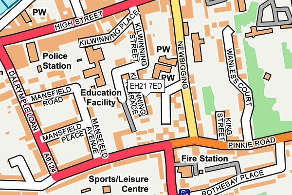 EH21 7ED map - OS OpenMap – Local (Ordnance Survey)
