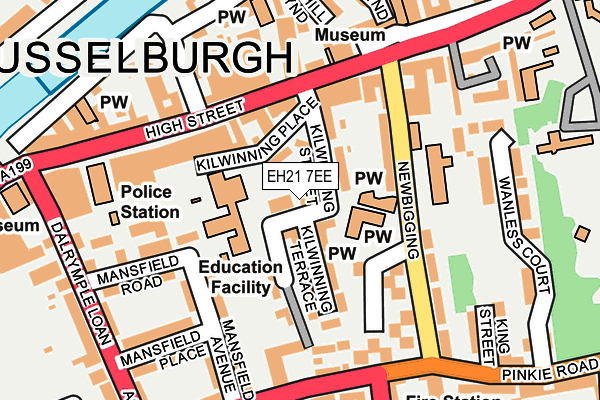 EH21 7EE map - OS OpenMap – Local (Ordnance Survey)