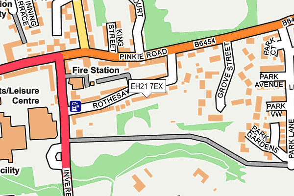 EH21 7EX map - OS OpenMap – Local (Ordnance Survey)