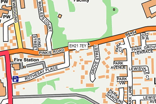 EH21 7EY map - OS OpenMap – Local (Ordnance Survey)