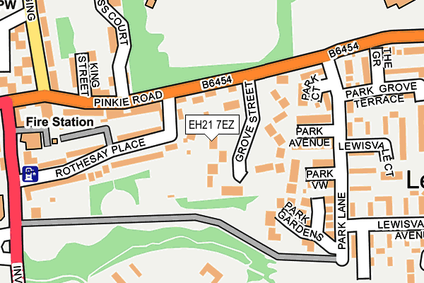 EH21 7EZ map - OS OpenMap – Local (Ordnance Survey)