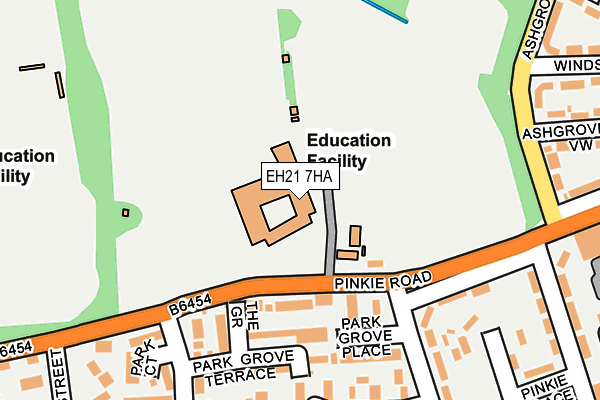 EH21 7HA map - OS OpenMap – Local (Ordnance Survey)