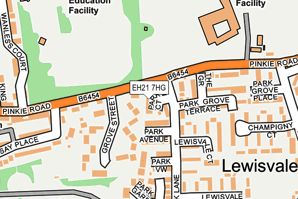 EH21 7HG map - OS OpenMap – Local (Ordnance Survey)