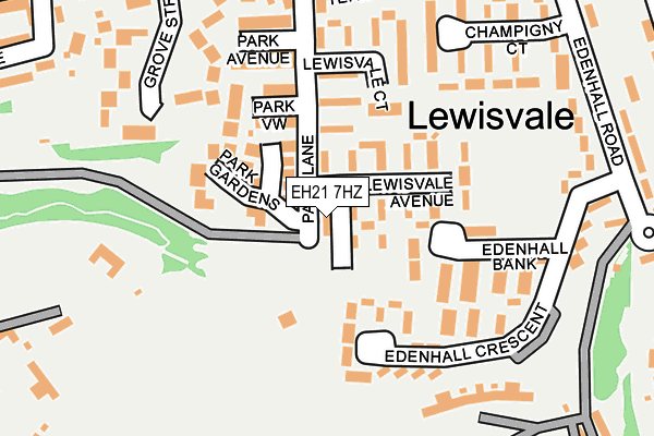 EH21 7HZ map - OS OpenMap – Local (Ordnance Survey)