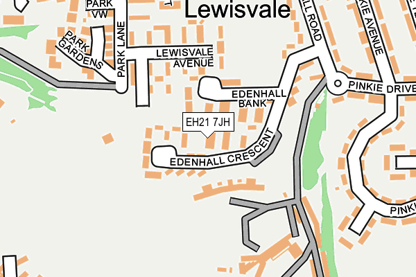 EH21 7JH map - OS OpenMap – Local (Ordnance Survey)