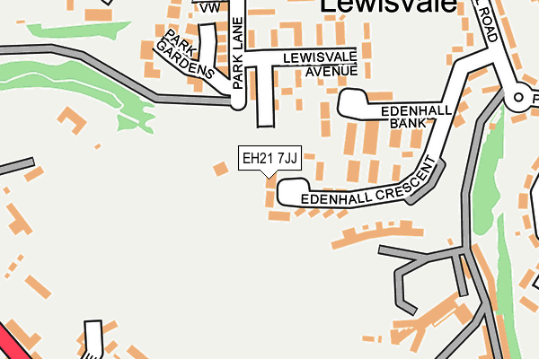 EH21 7JJ map - OS OpenMap – Local (Ordnance Survey)