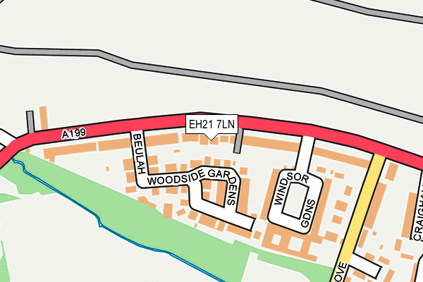 EH21 7LN map - OS OpenMap – Local (Ordnance Survey)