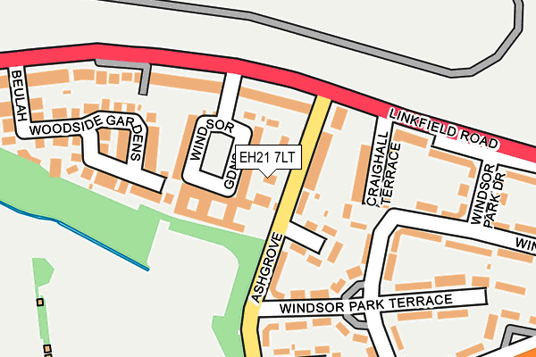 EH21 7LT map - OS OpenMap – Local (Ordnance Survey)