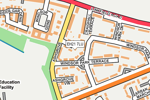 EH21 7LU map - OS OpenMap – Local (Ordnance Survey)