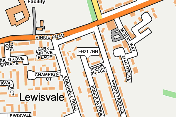 EH21 7NN map - OS OpenMap – Local (Ordnance Survey)
