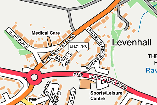 EH21 7PX map - OS OpenMap – Local (Ordnance Survey)