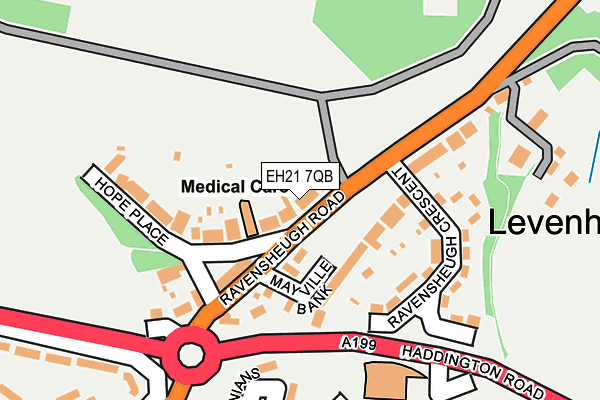 EH21 7QB map - OS OpenMap – Local (Ordnance Survey)