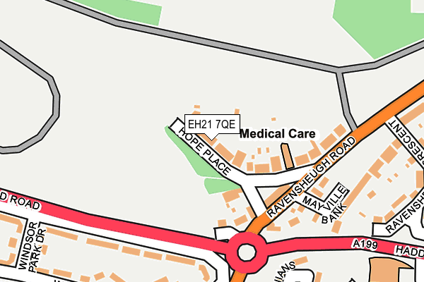 EH21 7QE map - OS OpenMap – Local (Ordnance Survey)