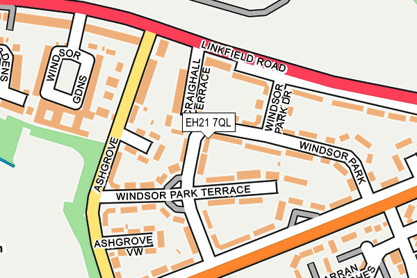 EH21 7QL map - OS OpenMap – Local (Ordnance Survey)