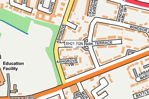 EH21 7QN map - OS OpenMap – Local (Ordnance Survey)
