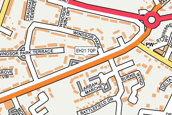 EH21 7QP map - OS OpenMap – Local (Ordnance Survey)