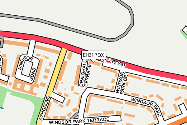 EH21 7QX map - OS OpenMap – Local (Ordnance Survey)