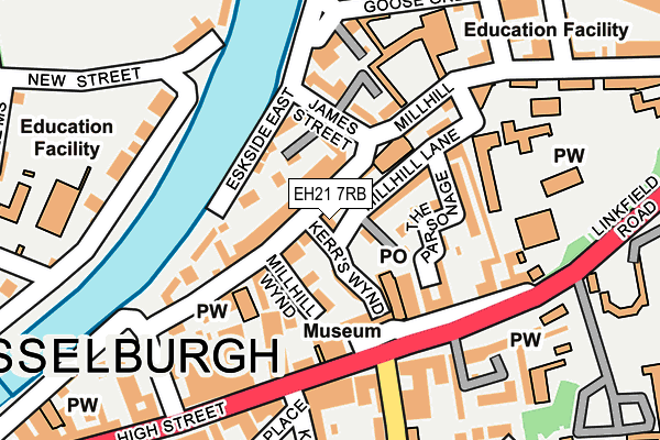 EH21 7RB map - OS OpenMap – Local (Ordnance Survey)