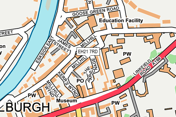 EH21 7RD map - OS OpenMap – Local (Ordnance Survey)