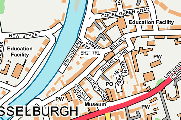 EH21 7RL map - OS OpenMap – Local (Ordnance Survey)