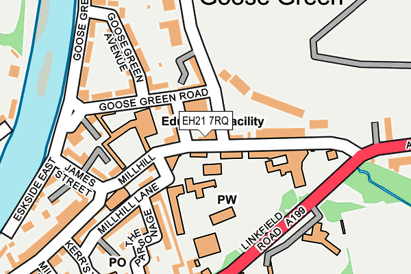 EH21 7RQ map - OS OpenMap – Local (Ordnance Survey)