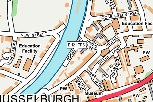 EH21 7RS map - OS OpenMap – Local (Ordnance Survey)
