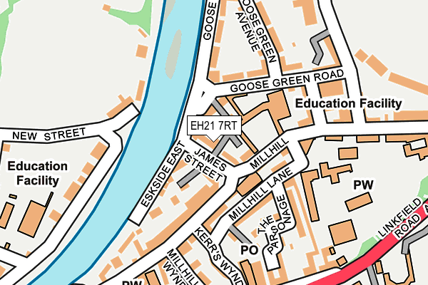EH21 7RT map - OS OpenMap – Local (Ordnance Survey)