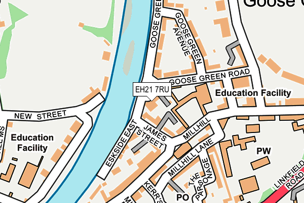 EH21 7RU map - OS OpenMap – Local (Ordnance Survey)