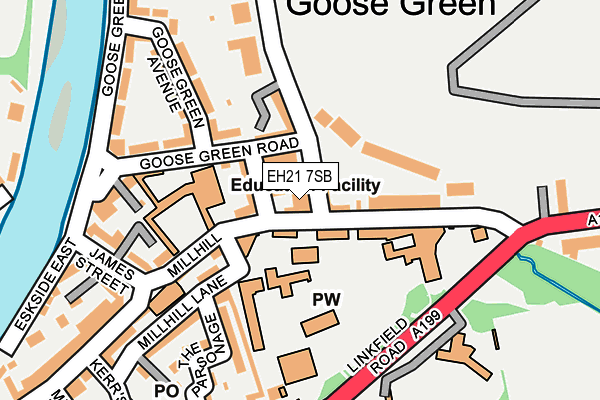 EH21 7SB map - OS OpenMap – Local (Ordnance Survey)
