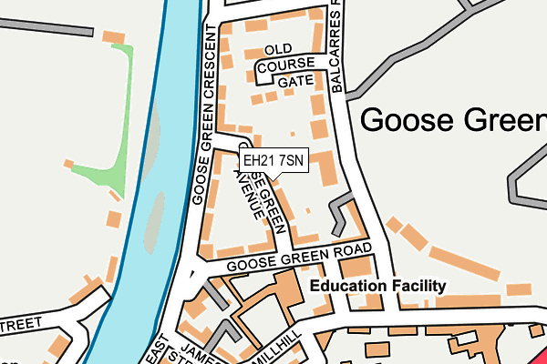 EH21 7SN map - OS OpenMap – Local (Ordnance Survey)