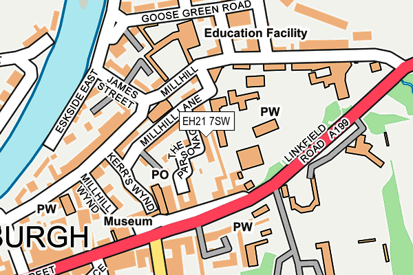 EH21 7SW map - OS OpenMap – Local (Ordnance Survey)