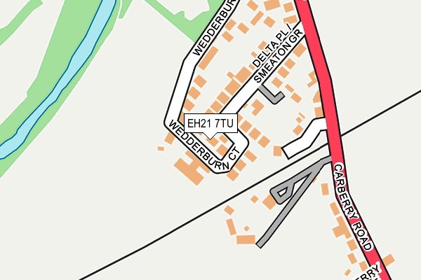 EH21 7TU map - OS OpenMap – Local (Ordnance Survey)