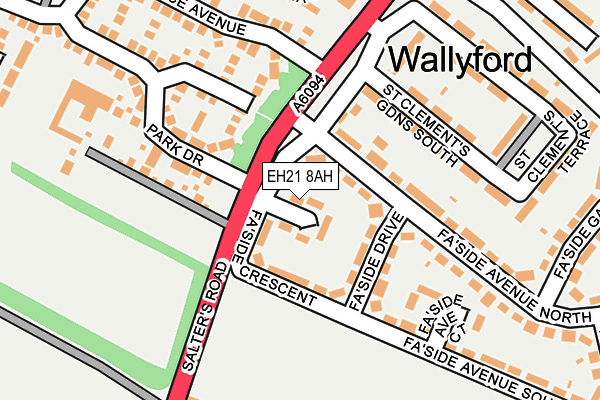 EH21 8AH map - OS OpenMap – Local (Ordnance Survey)