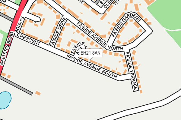 EH21 8AN map - OS OpenMap – Local (Ordnance Survey)